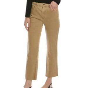 DL1961 Patti Straight High Rise Vintage Ankle Jeans 30 Raw Hem Khaki 34x26